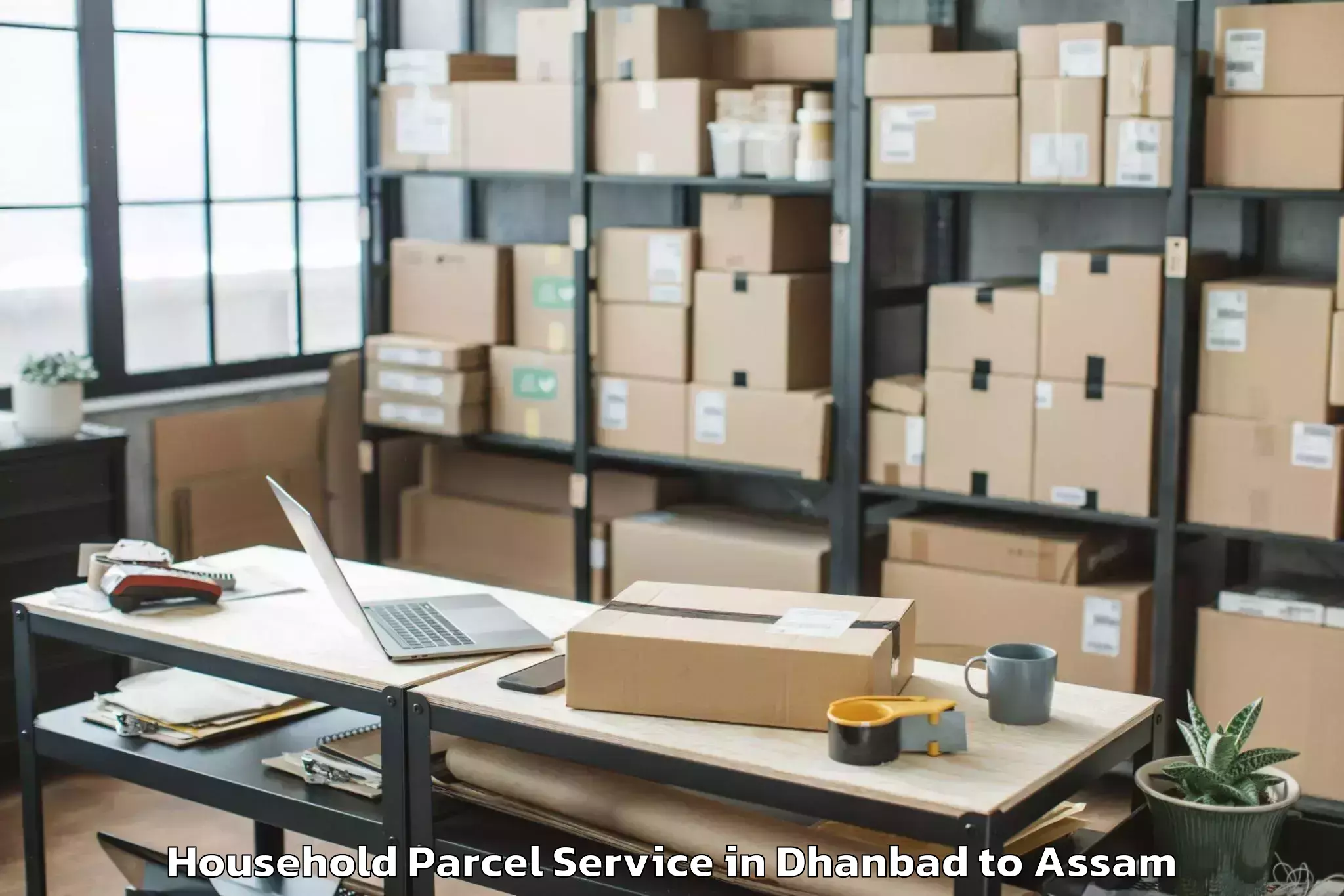 Top Dhanbad to Fekamari Household Parcel Available